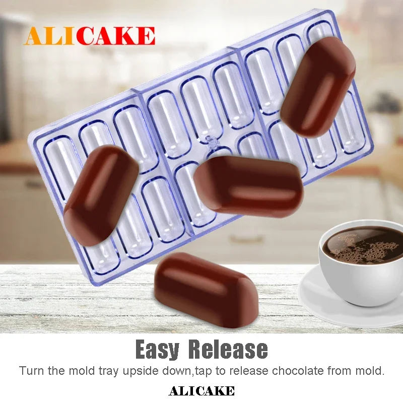 Chocolate Mold Polycarbonate Chocolate Candy for Baker Trays Pans Confectionery Bakery Baking Pastry Tools