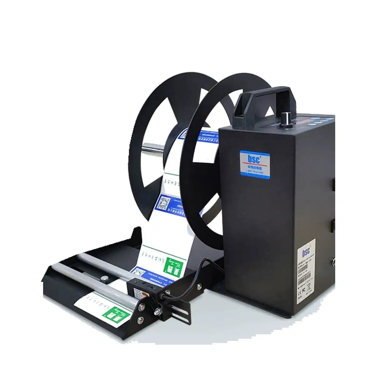 Automatic Label Counter Rewinder 150mm Electric Label Rewinding Machine Digital Preset Counting for Barcode Thermal Sticker Roll