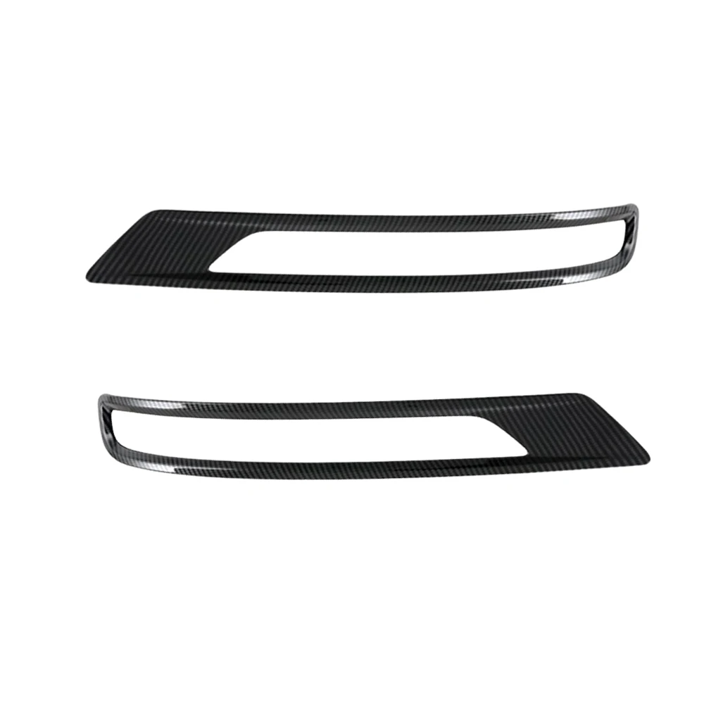 2pcs Rear Fog Light Lamp Frame Cover Trim For Mitsubishi Outlander 2022-2023 Carbon Fiber Grain Eyelid Eyebrow Strip Cover Trim