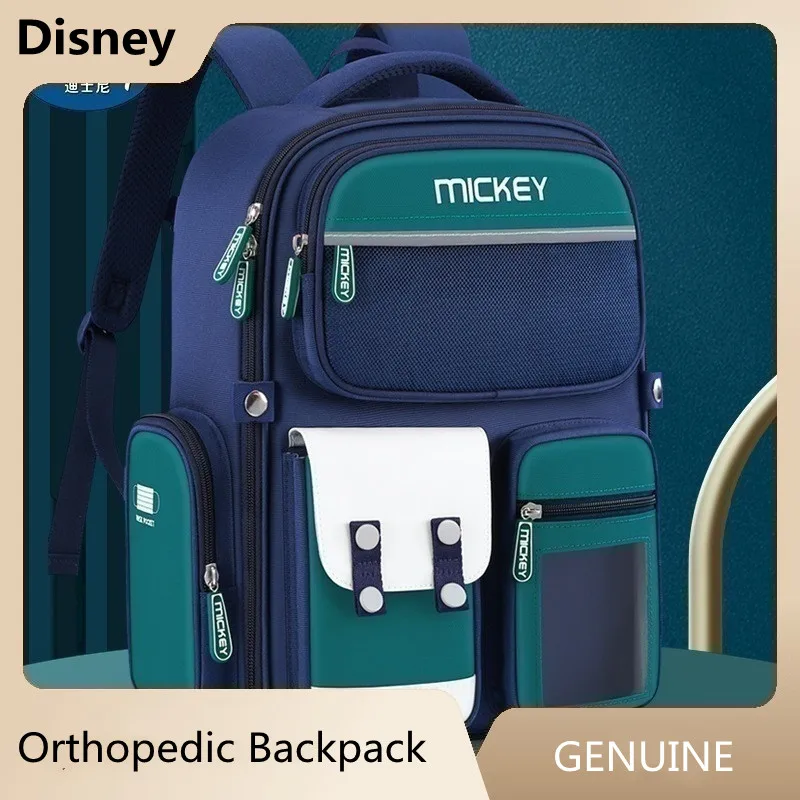 

2023 Disney Mickey School Bags For Boys Grade 1-6 Primary Student Shoulder Leisure Orthopedic Backpack Large Capacity Mochila