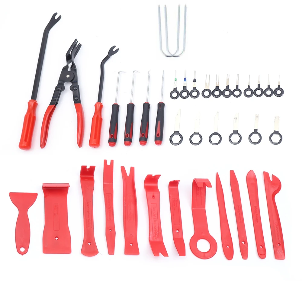 38pcs Car Dashboard Handheld Disassembly Radio Body Door Panel Pry Dashboard Kit Clip Car Trim Removal Molding Tool