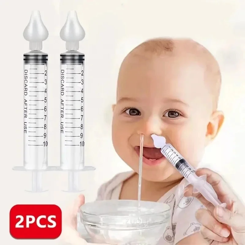 1/2/4pcs Home NeedleTube Nasal Aspirator Baby Infant KidsNose Snot Booger Irrigator MucusSnivel Cleaner Rhinitis Syringe Washer