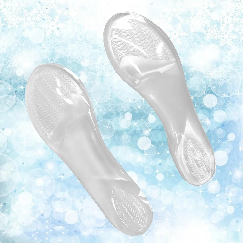 

High Heel Gel Insoles Transparent Slim Flexible Comfortable Absorption Non Slip Breathable Shoe Inserts High Heel Insoles
