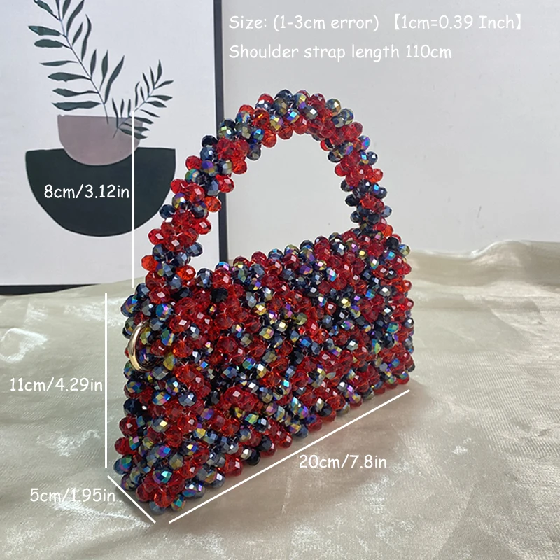 New Crystal Bag Women's Fashion Light Luxury Style Design Shiny Handheld Crossbody Bags Banquet Dress Handbag 2024 Customization