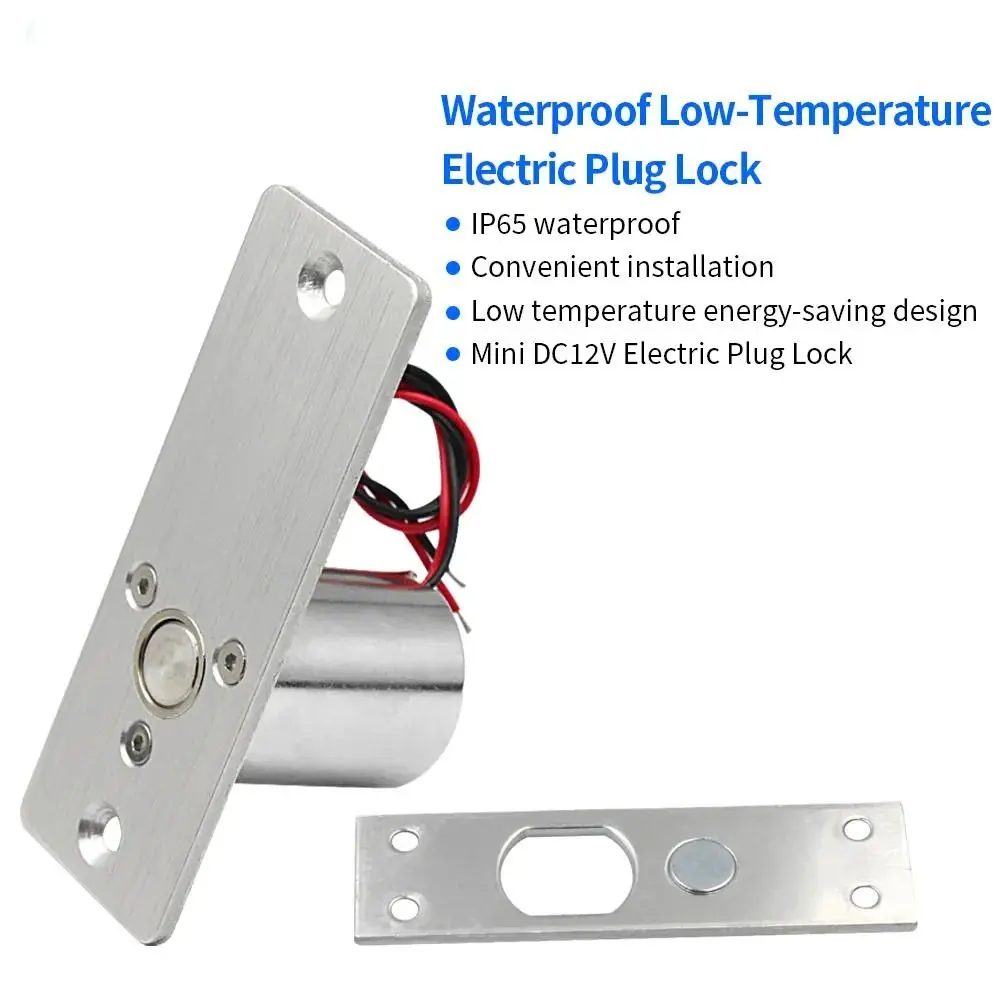 

12V Electric Drop Bolt Lock Embed Install Stainless Steel Mortise Bolt Locks Waterproof Normally Closed Magnetic Induction Lock