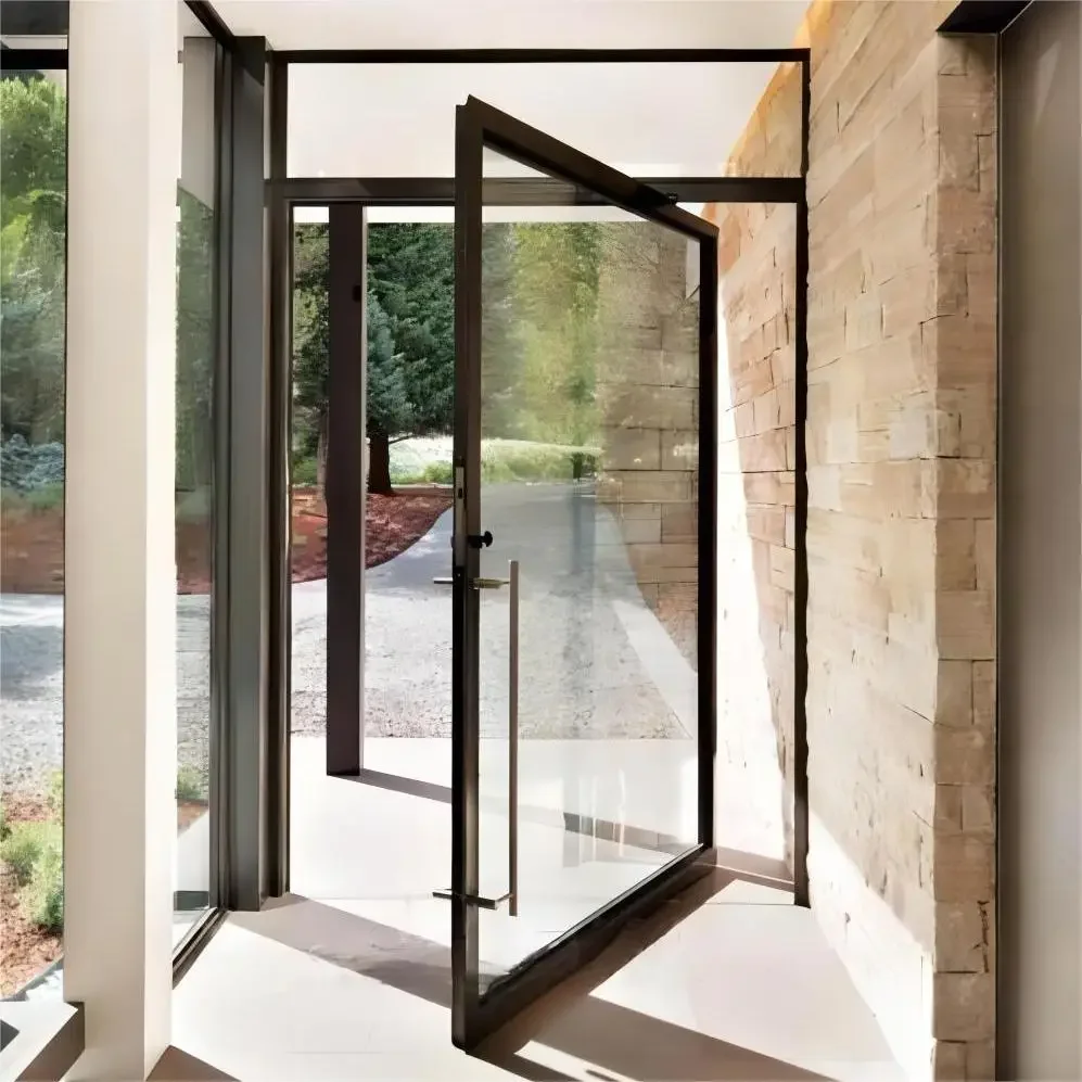 Sixinalu-Porte d'entrée en acier de sécurité, profil d'infraction de style moderne, matériau de construction sur mesure, rupture thermique, alliage d'aluminium