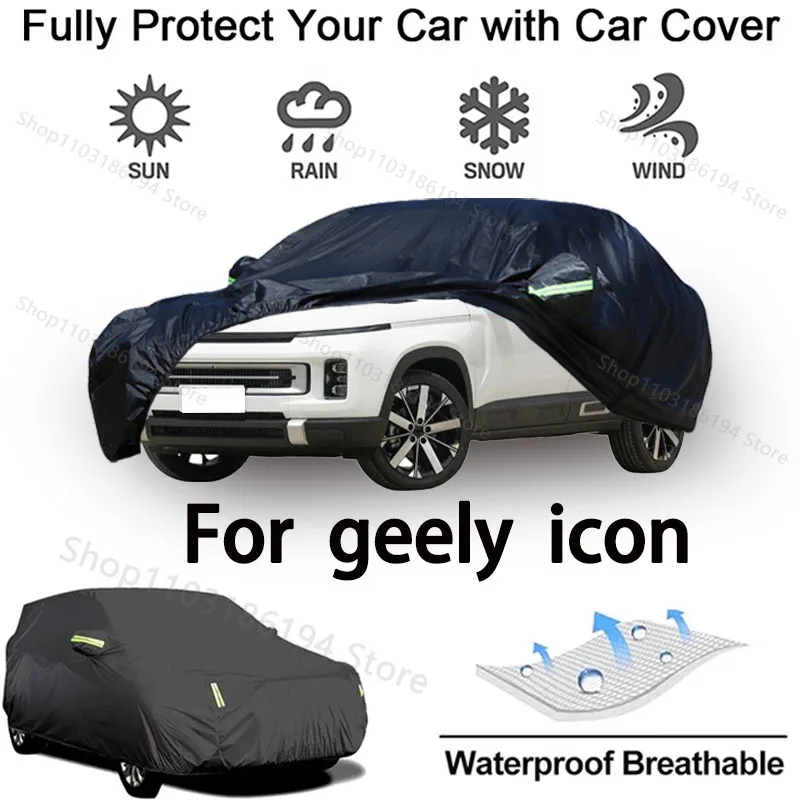 

Full Car Cover For Geely Icon Outdoor Protective Gear-Snowproof, Sunshield, Waterproof and Dustproof Automobile Accessories