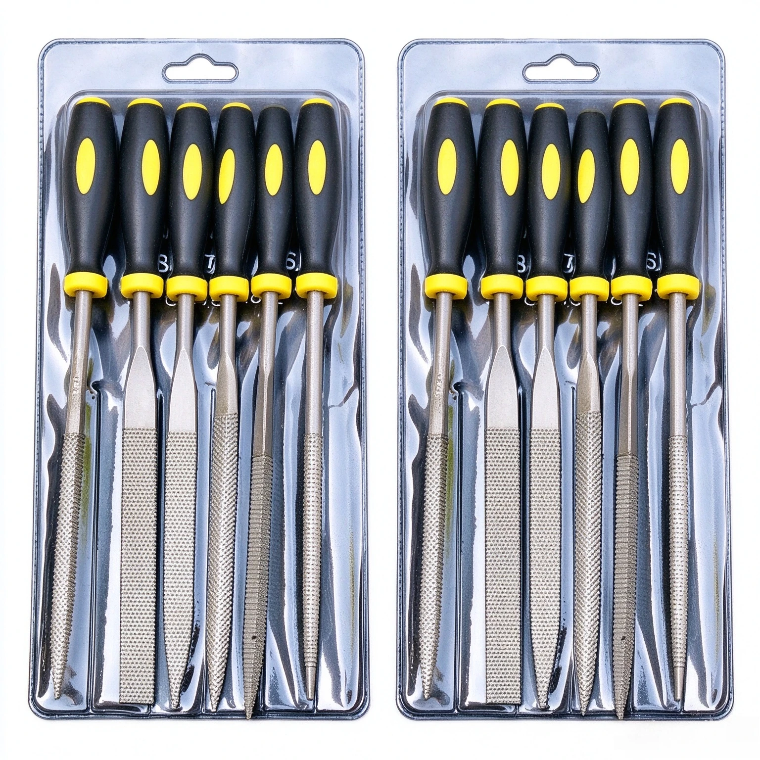 12pcs/2set Assorted File Set Hardwood Cork Alloy Metal Finishing Grinding and Shaping Tool Woodworking Small Semi-round Triangle Steel