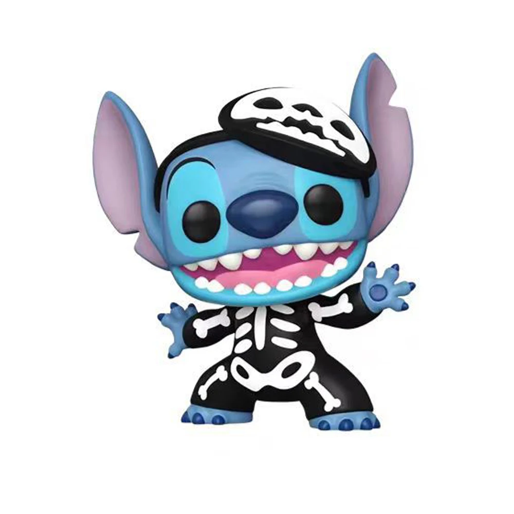 Funko Pop Lilo & Stitch Action Figures Cool Cute Luminous Skull Edition Stitch Doll Ornament Model Movie Peripherals Kids Gifts