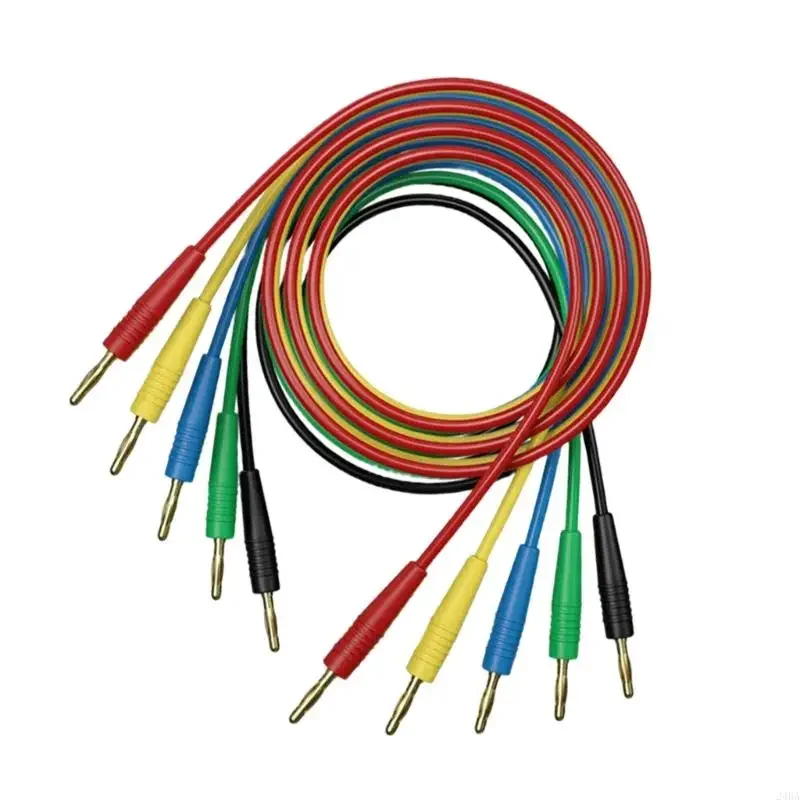 High Performances 2Mm Banana Connector Cables Flexible Banana Plugs Test wire Robusts Cable 5pcs for Lab Applications
