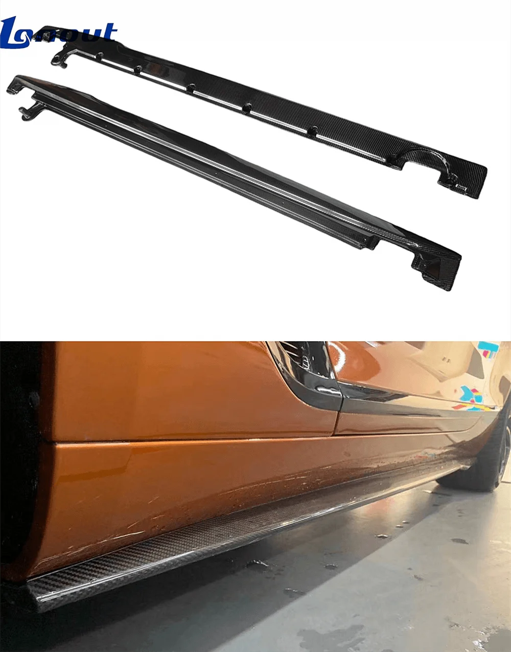 

Suitable for the 201802021 New For Bentley Continental GT Upgrade W12 Style Carbon Fiber Side Skirt