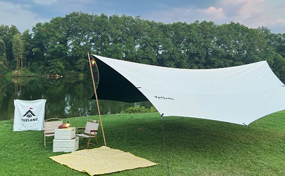 Tent black glue, sun and rain protection, outdoor large sunshade camping, convenient camping and picnic