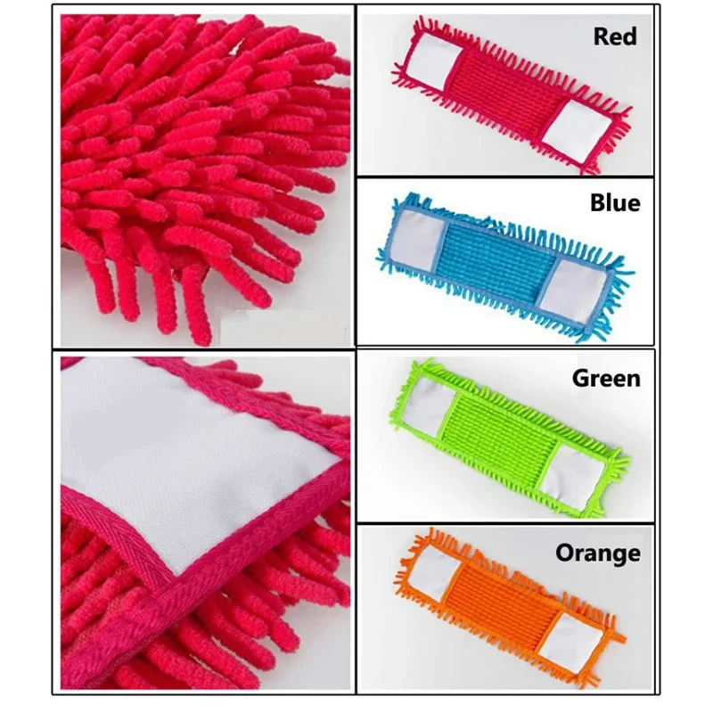 Mops Head Coral Velvet Hair Floor Cleaning Pad Living Room Replaceable Mopping Cloth Household Washable Reusable Housework