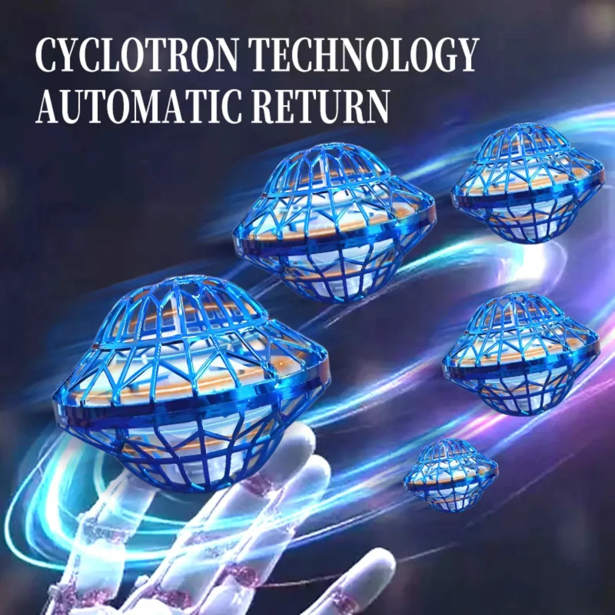 UFO Intelligente Sensing Vliegende Bal Zwevende Schotel Drijvende Bal Zwarte Technologie Vingertop Gyroscoop Buiten Kinderspeelgoed