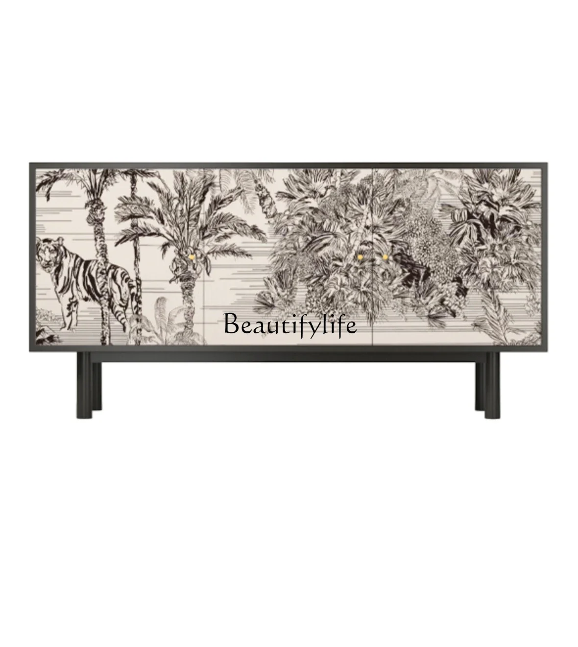 

FG10Light Luxury Modern Minimalist Art Decoration Side Cabinet Solid Wood Storage Installation-Free Storage Cabinet