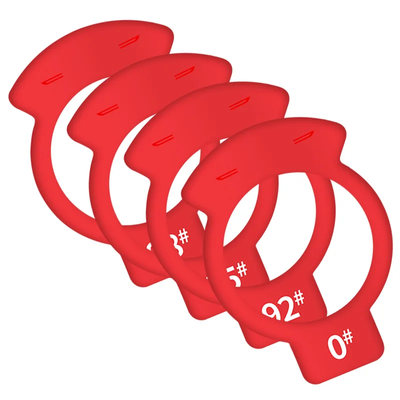 Car Fueling Indicator Circle Blade Red Universal 92 98 95 Gasoline 0 # Diesel Fuel Tank Cap Cartoon Logo Sticker