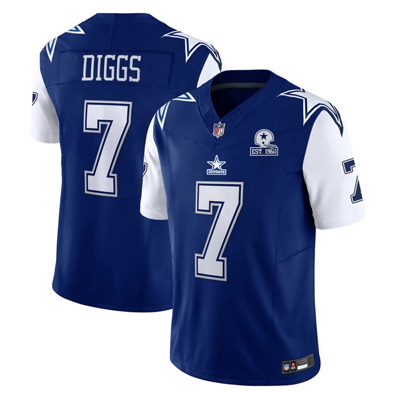 

2025 New Hot Selling Fashionable Leisure NFL Dallas Cowboys 3D Printed Sports Ball Jersey # 7 Odunze Olive Jersey