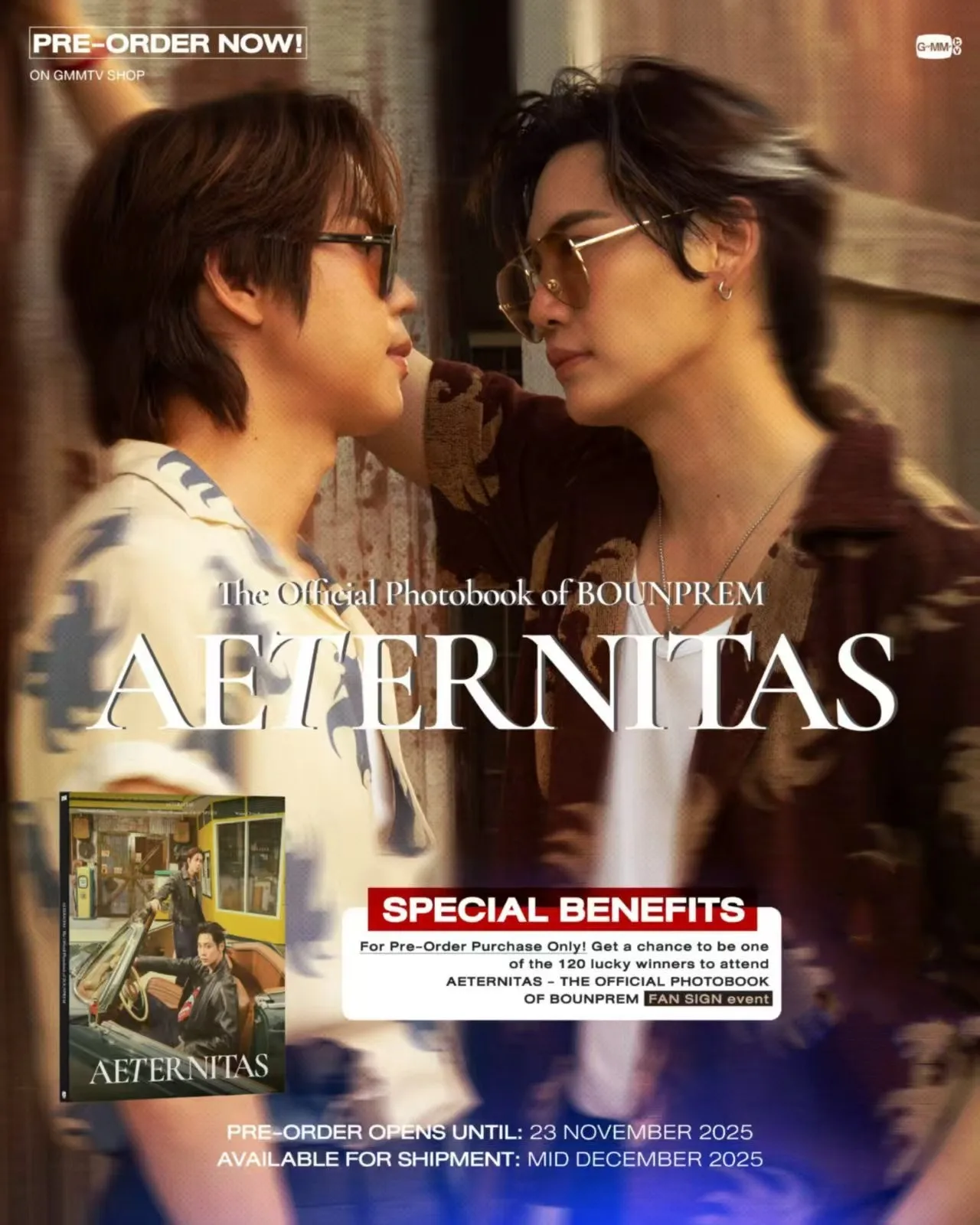 

2025 Official Gmmtv Thai Star Bounprem TV Serise Revamp The Undead Story Aeternitas Official Photobook