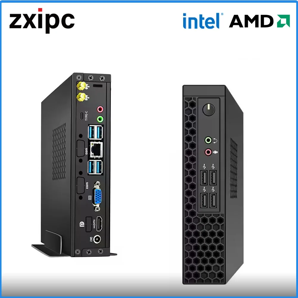 Mini Pc Ryzen Amd R7 4700u Intel I5 N5095 8 Cores Win11 Dual Display 4K Hd Ddr4 Nvme Wifi6 Bt Mini Business Desktop Computer