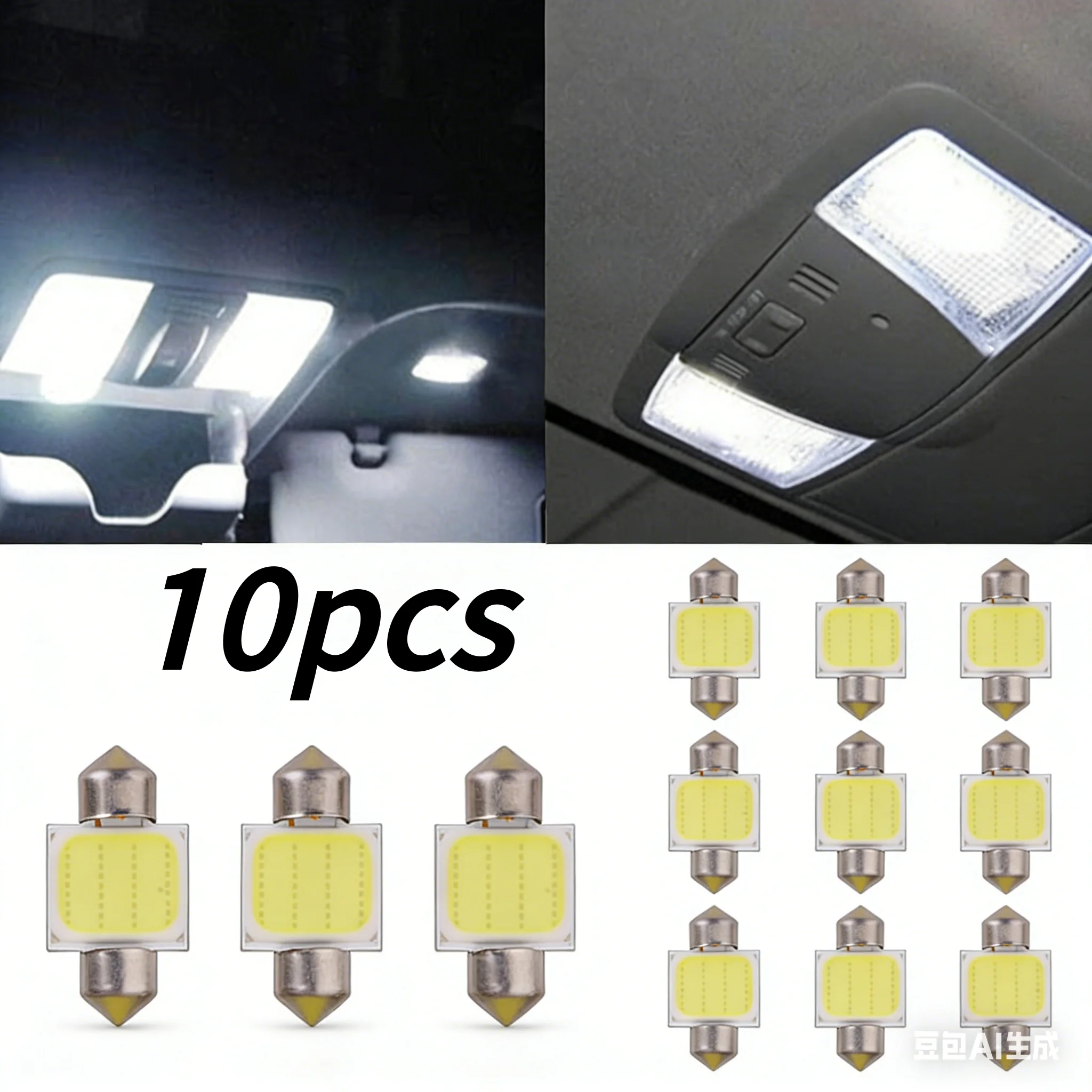 1/10pcs C10w C5w Led Cob Festoon 31mm 12v Bulbs For Cars License Plate Interior Reading Light 12smd