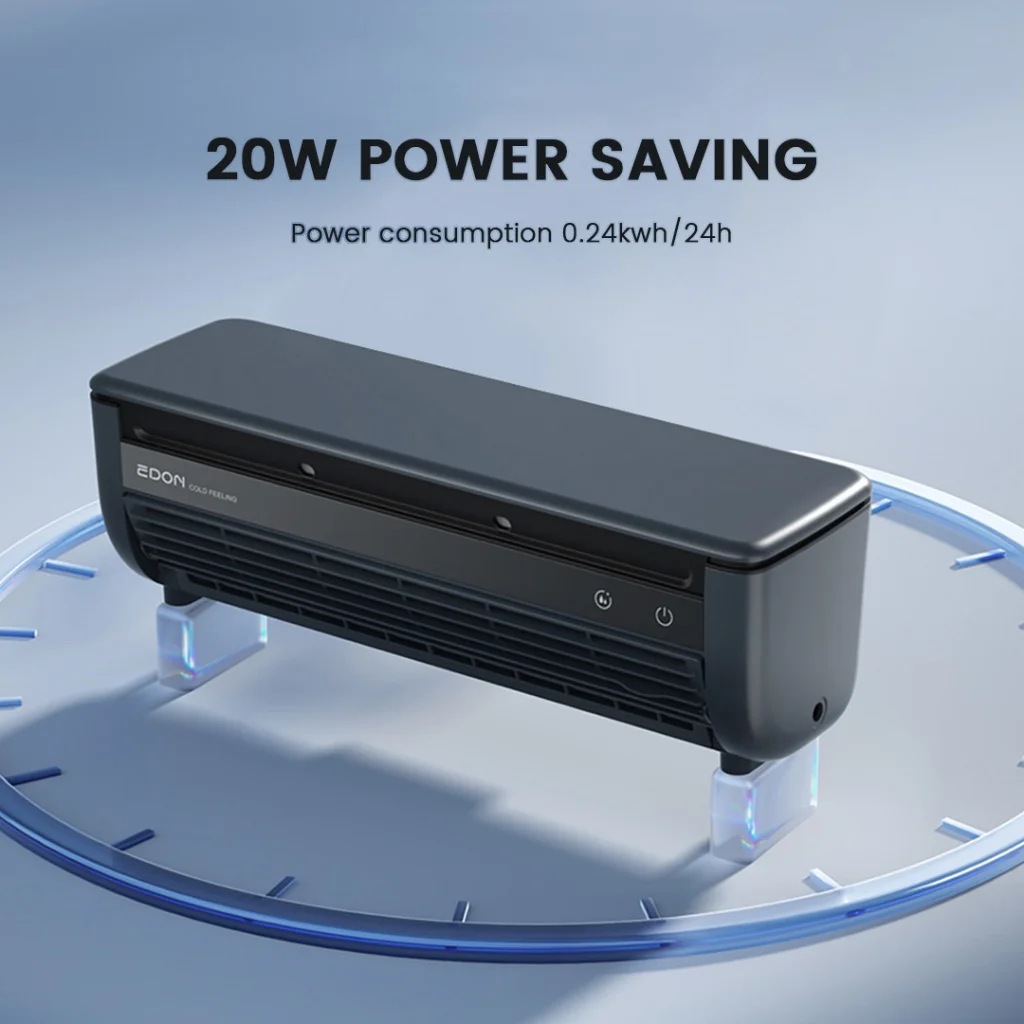 EDON E868 مروحة تبريد هواء مثبتة على الحائط بقوة 20 وات، تبريد سريع، سهلة التركيب، مروحة تكييف هواء المطبخ المنزلية بدون أوراق