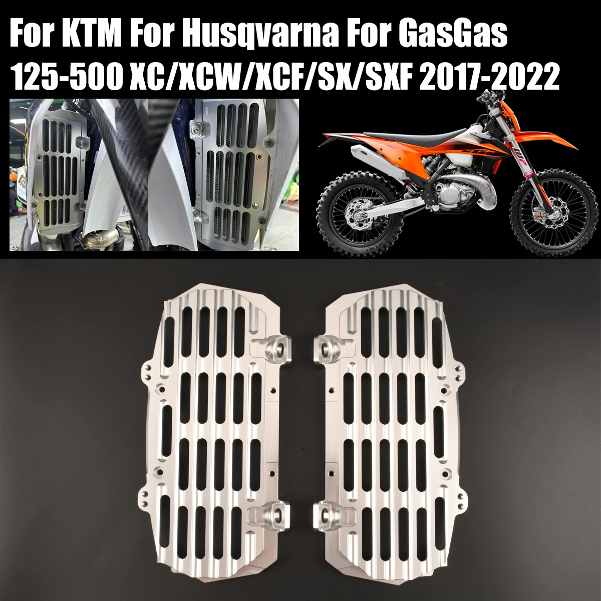 

Radiator Grille Guard Grill Protector Cover For KTM XC XCF SX SXF XCW XCW-F EXC EXC-F TPI Six Days Husqvarna TC TE TX FC FE FX