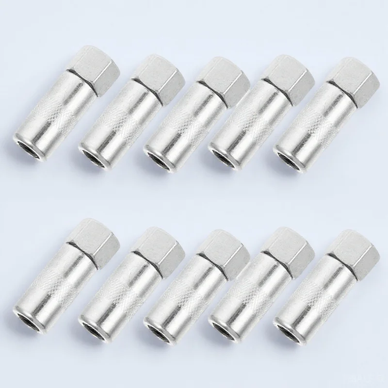

10pcs Tips Replacement Nozzle For Grease Sprayer Accessories 4 Jaw Grease Nipples Coupler Fitting Engine Parts