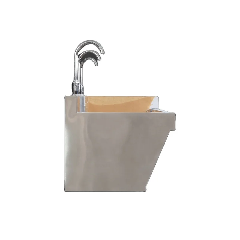 Modern design stainless steel operating room washing sink station rectangular washbasin drain