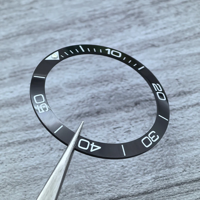 Mod 38mmx30.6mm Curved Ceramics Bezel Insert Fit for SKX007 SKX009 SRPD GMT SUB Seamaster 300 Watch Case Bezel Ring Repair Parts