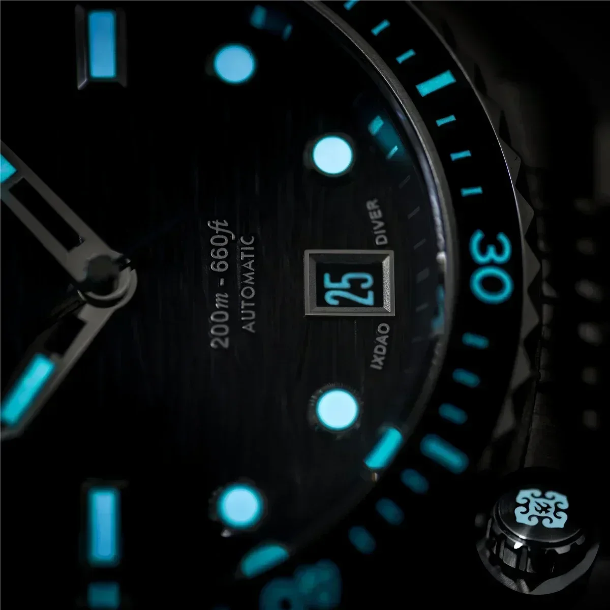 IXDAO IPOSE 2026 New Men\'s Automatic Mechanical Watch Poseidon Pattern Diving Watch 20Bar Stainless Steel BWG-9 reloj hombre