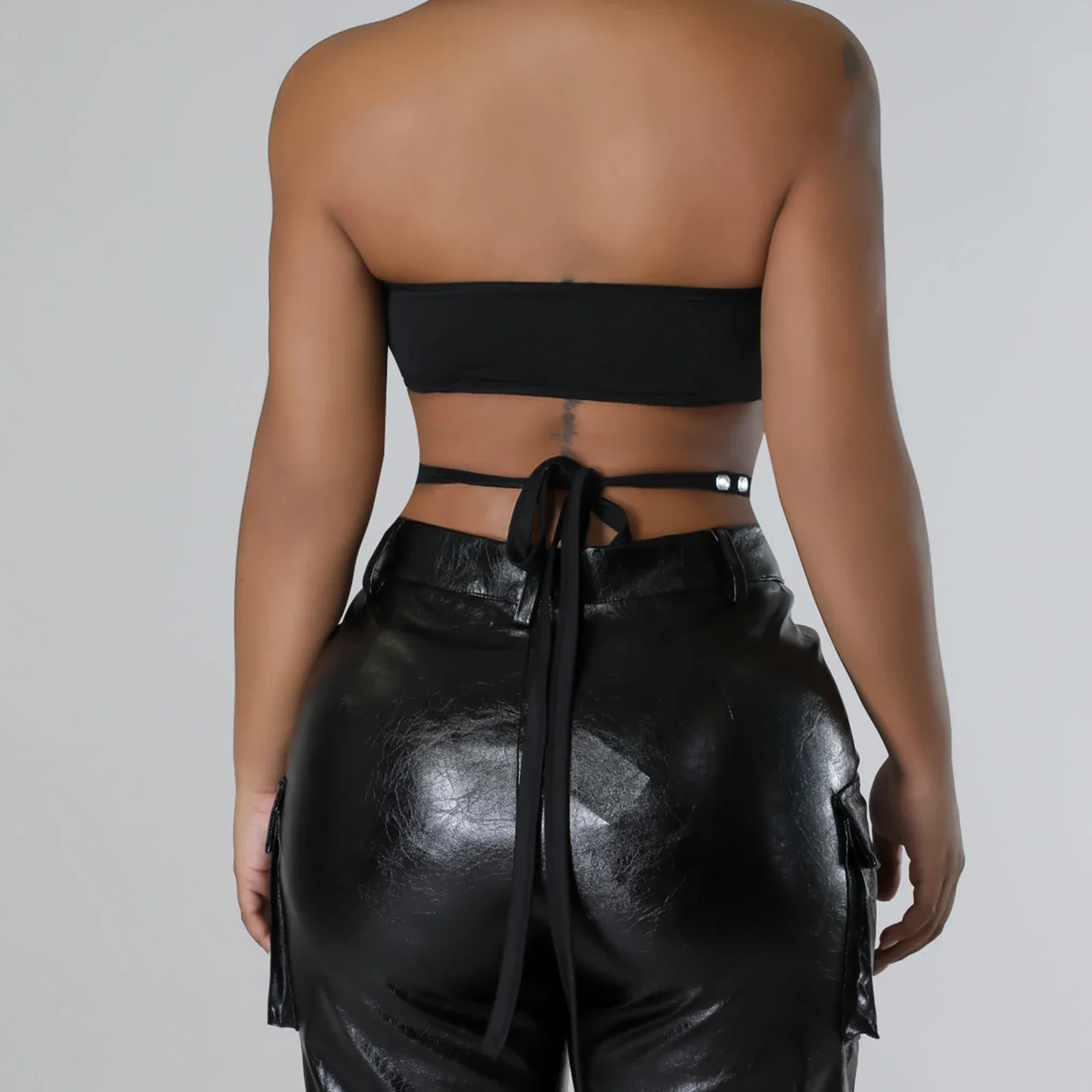 여성용 Y2K 빈티지 홀터넥 크롭 탱크탑 반짝이는 라인스톤 민소매 백리스 타이업 슬림 베스트 스트리트웨어 섹시 탑