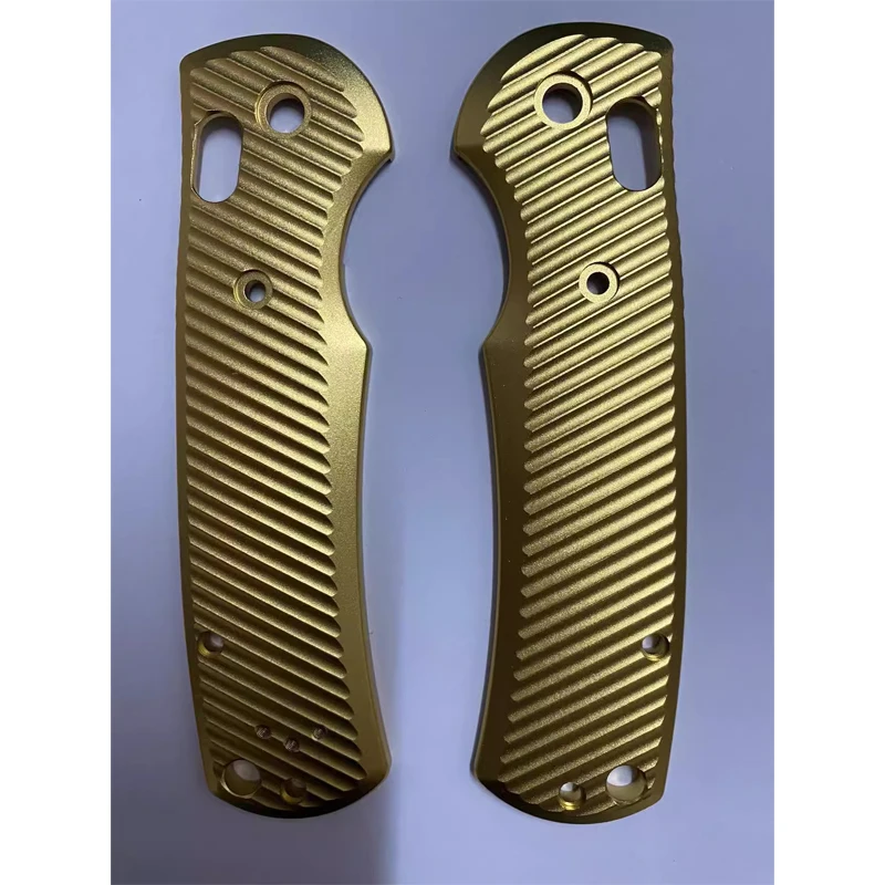 1 Pair Custom Made Gold Aluminum Alloy Handle Scales for Benchmade Griptilian 550/551 Knives