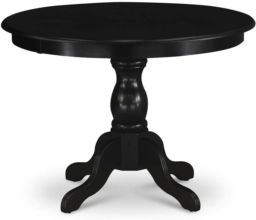 

Furniture Kitchen Table a Round Dining Table Top with Pedestal Base 42x42 Inch Wirebrushed Black Furniture