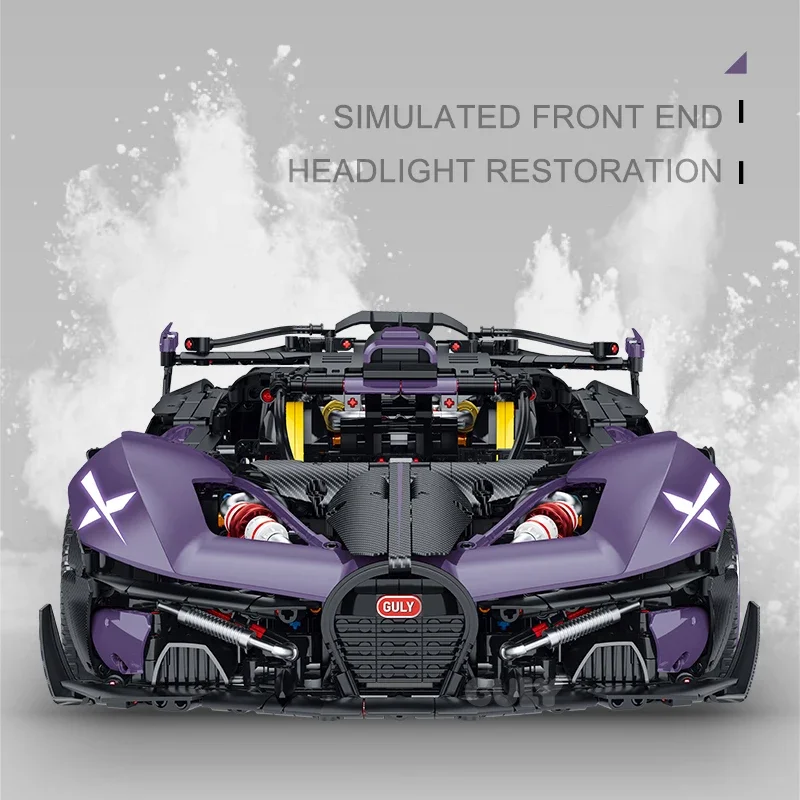 Technische Flying Fire Meteor Galvanik Supercar Bausteine 3332 stücke Sport Racing Auto Modell Ziegel Spielzeug für Erwachsene Geschenke