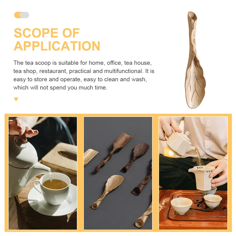 

Scoop Bamboo Carved Spoon For Ceremony Salt Serving Home Office Restaurant Use Tea Set Accessories Bamboo Tea Shovel Tool