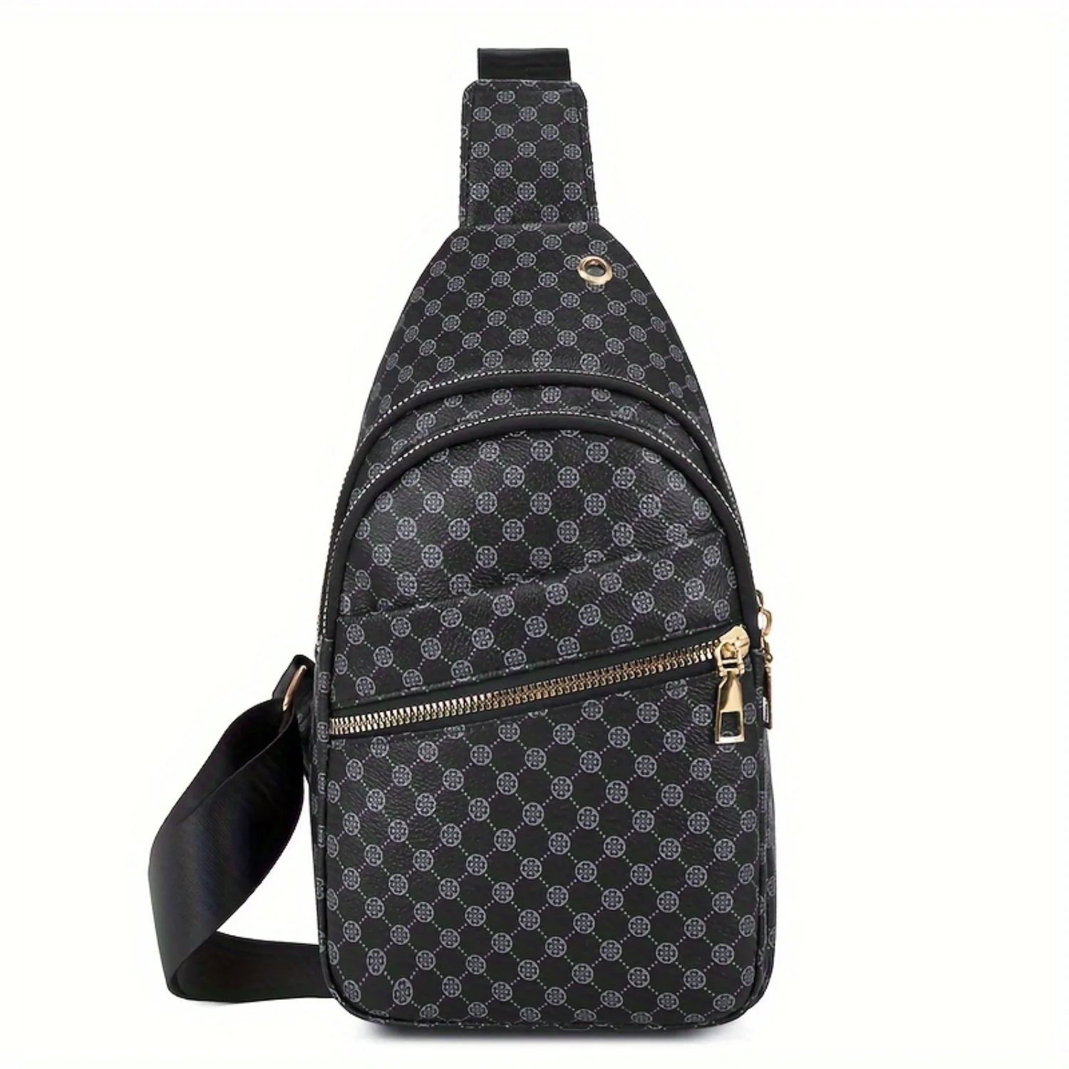 

Men's Classic Chest Bag, Casual PU Sling Bag for Fashionable and Versatile Style