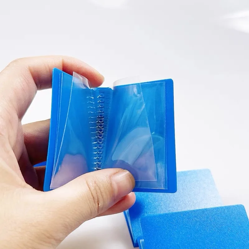 Dollhouse Mini File Folder Archive Organizer Office Setting Prop Blue File Folder Model Miniature Replica Decorative Craft