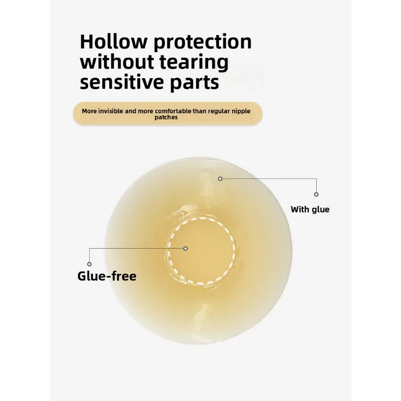 Zelfklevende gratis tepelhoezen 100% puur siliconen pasteitjes Gevoelige huid Onzichtbaar No Show Herbruikbare bloemblaadjes Dun Lichtgewicht