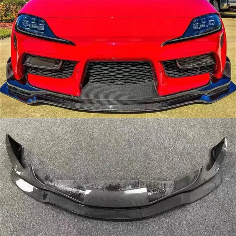 High Quality Real Dry Carbon Fiber Front Bumper Lip Spoiler Kit For Supra A90 A91 - view 2