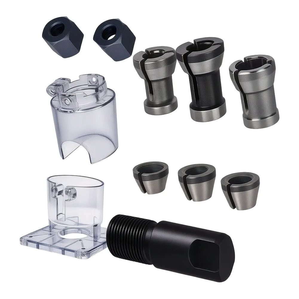 Cover Rod Chuck Angle Grinder Router Conversion Set 10-Piece Trimming Tool Kit For Wood Trimming And Edge Milling Tasks