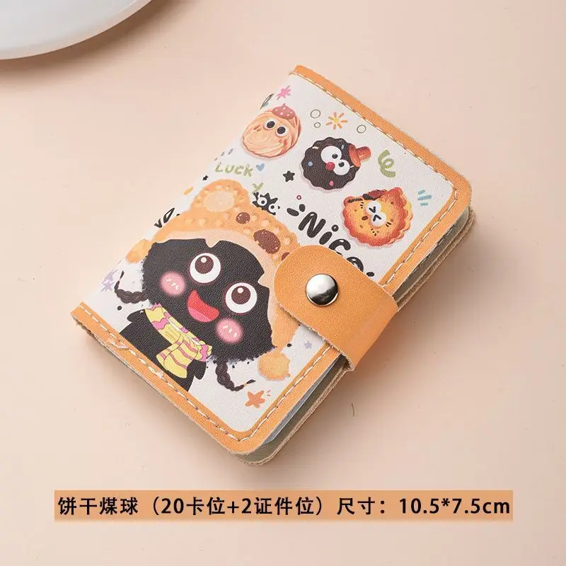 Paquete de tarjetas de pequeño monstruo lindo de dibujos animados para mujer, elegante tarjetero de gran capacidad, ranura para tarjeta de identificación, billetera para tarjetas Popular