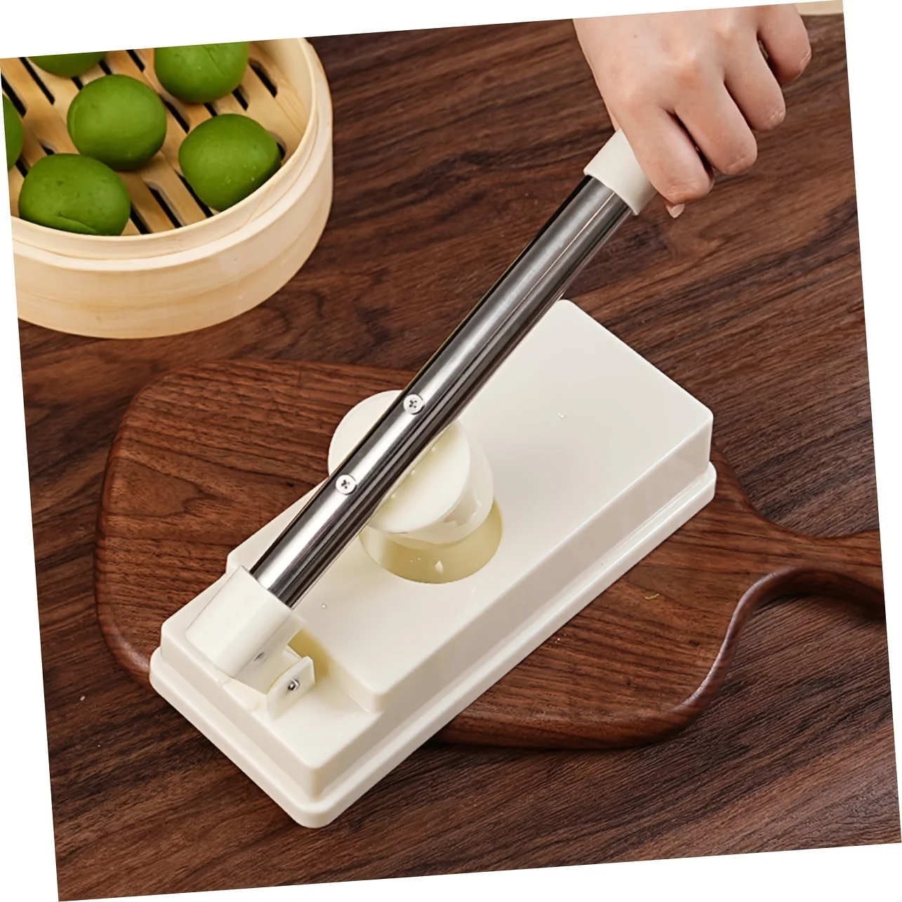 Hand Press Sweet Green Rice Balls Skin Molds Non-stick Efficient Dumpling Skin Wrapper Mold Labor-saving Oval Dough Press Maker