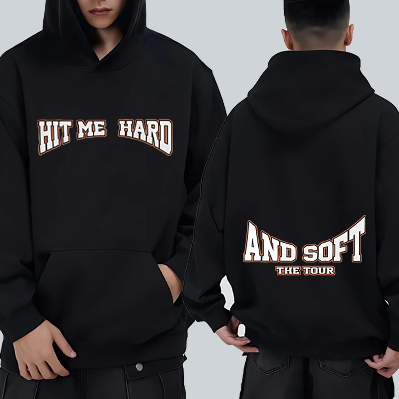 

Hit Me Hard and Soft 2025 Tour Merch printed Hoodies Men Women Pullover Fashion Hip Hop Long sleeve Sweatshirt Unisex Fans Gift