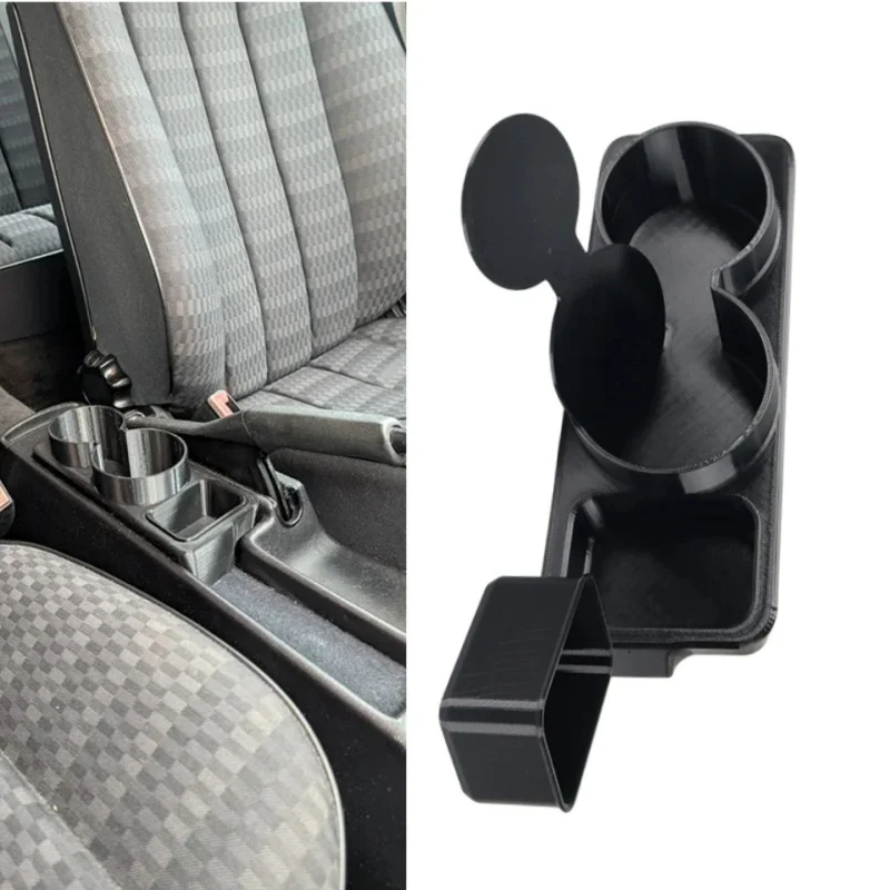 1 Stück kompatibel mit Mercedes-Benz W201 190E, Getränkehalter in der vorderen Mittelkonsole mit geräumigem Wasser-/Getränkehalter, Schwarz