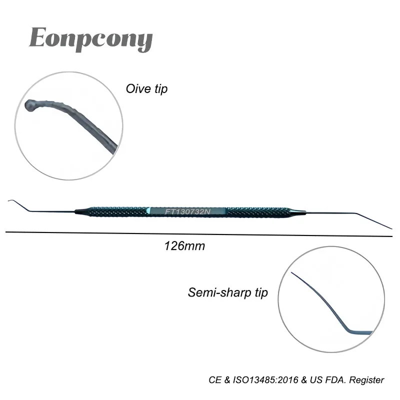 Verges Chopper with Repositor Olive Tip Double Eyelid Hook Ophthalmic Instrument