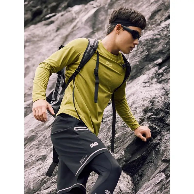 Quick-Drying Long-Sleeve T-Shirt for Sports Fitness Moisture-Wicking Comfortable Running Training Top