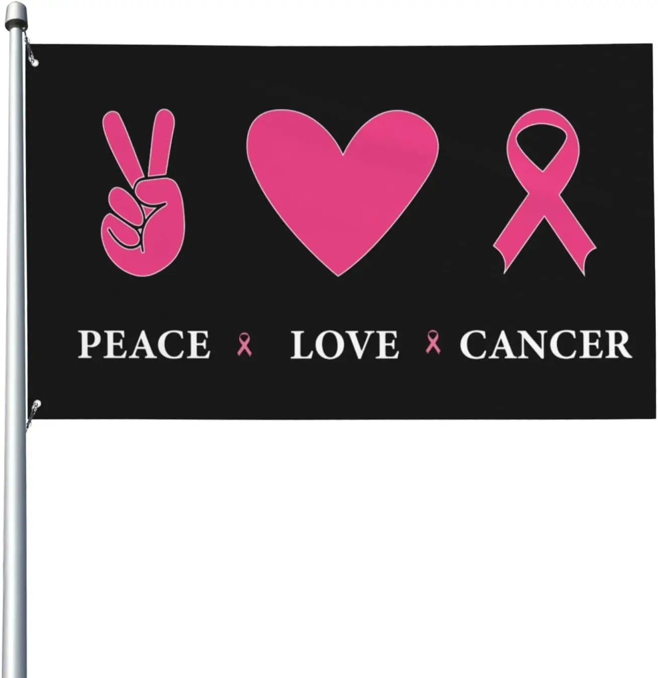 Flagicts 100% Polyester Breast Cancer Awareness Flags