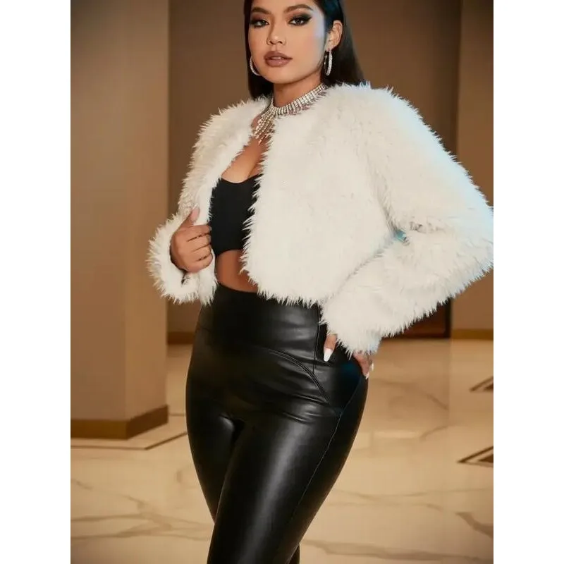 

Fur Jacket Women's Spring 2026 Simulation Fur Short Coat No Brand Registered Trademark Available in Major Markets