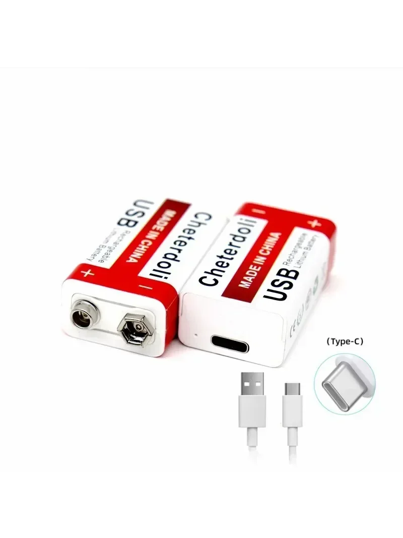 9900mAh Type-C USB 9 Volt li-ion Rechargeable Battery 6F22 9V Li ion Lithium Battery for RC Helicopter Model Microphone Toy