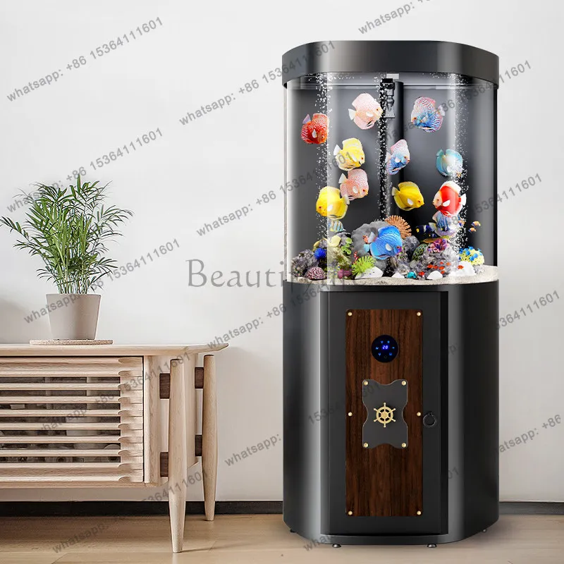 

Light floor-to-ceiling water-free dry and wet separation bottom filter silent voice-activated koi intelligent viewing fish tank